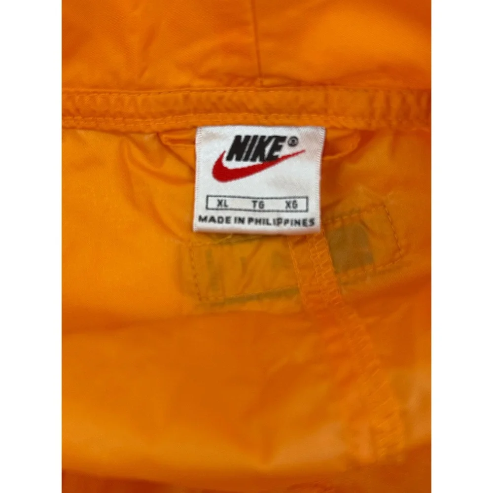 Nike Vintage Air Anorak Windbreaker XL Nylon Orange Center Swoosh TN Vols 90s